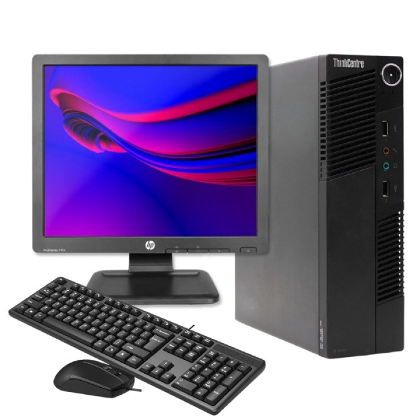 2.El Bilgisayar Lenovo M91 (Yatay) i5 2.Nesil 16GB RAM 240GB SSD Win7 17" MONİTÖR