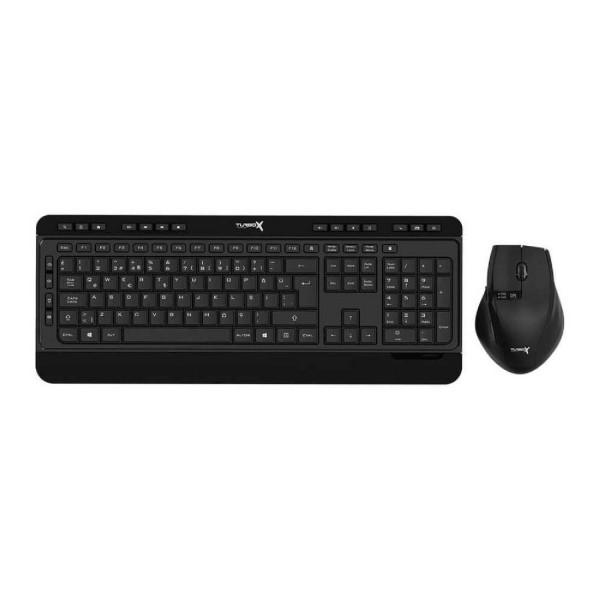 Turbox Maindesk Usb Kablosuz 2.4Ghz Piano Black Multimedya Standart Q Bilek Destekli Klavye Ve Mouse Set